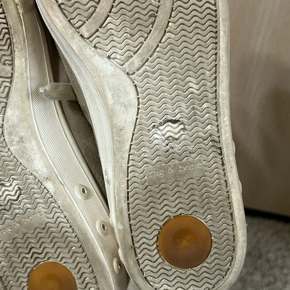 Rag & Bone Standard Issue Sneaker Shoes Gray Suede Lace Up Low Top Size 39.5 9.5